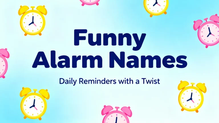 Funny Alarm Names