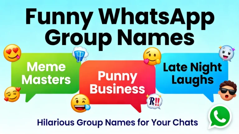 Funny WhatsApp Group Names